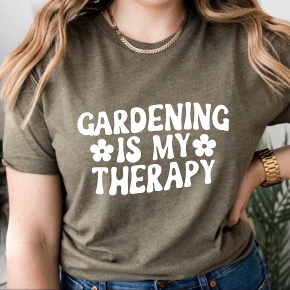 Gardener Shirt Plant Lover Graphic Crew Neck Short Sleeve Tee Shirt - Picture 2 of 4